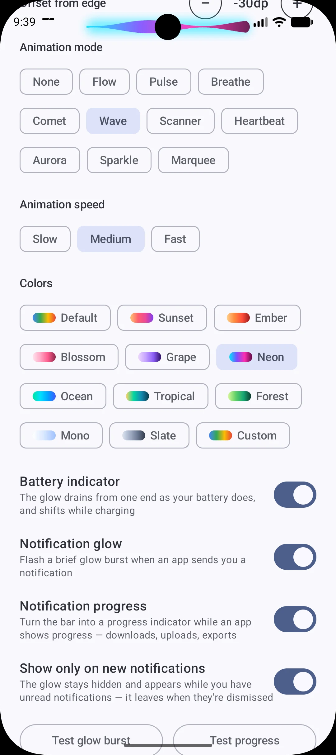 Glowbar - Pixel Glow screenshot